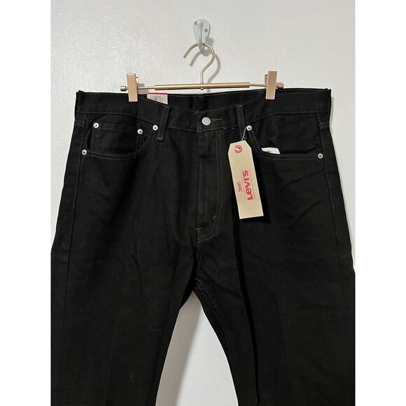 Levi’s 505 Regular Straight Leg Jeans Size 38x32 Black Zip Fly Classic Men’s NEW - Picture 3 of 9
